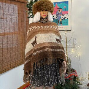 Elegant Brown and Tan Women's Cape